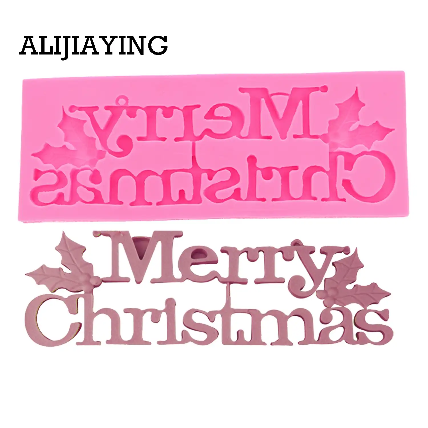M0477 Merry Christmas English Letter Form Silicone Mold Chocolate Fondant Moulds Baking Diycooking Cake Decorating Tools Cake Molds Aliexpress
