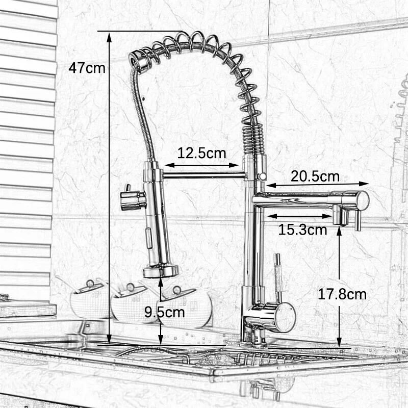 Uythner хромированный смеситель для кухни выдвижной двойной кран пружинный латунный кухонный кран смеситель горячей и холодной воды кран на бортике