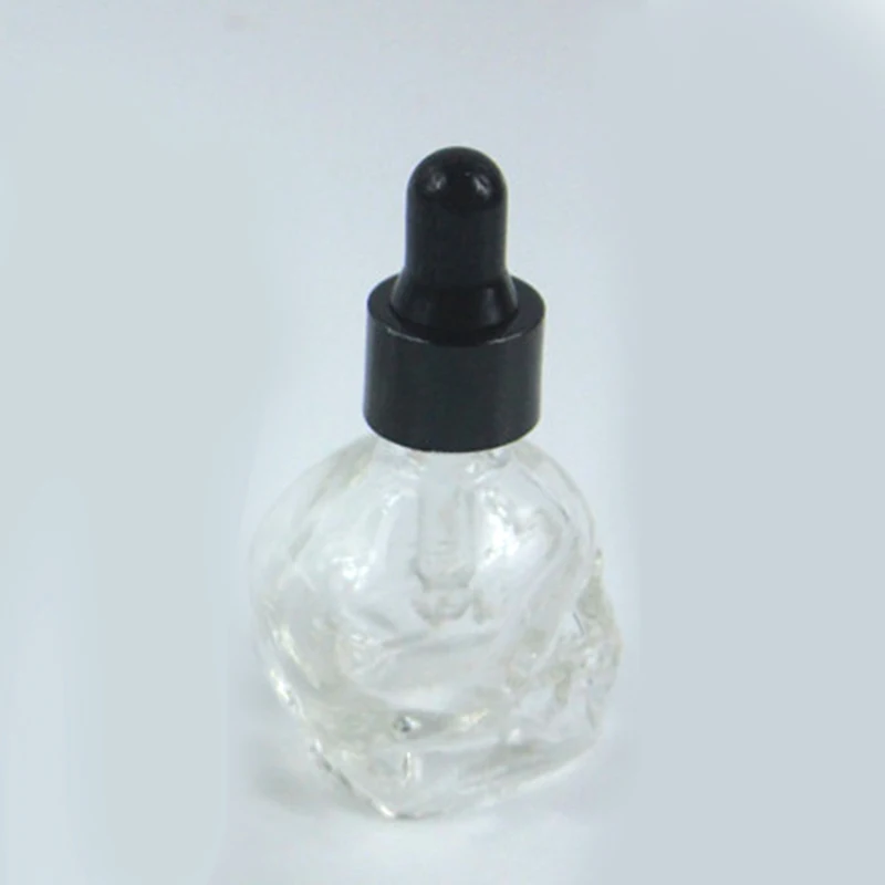 30 мл бутылка с черепом прозрачная эмалированная форма стеклянная бутылка флакон-капельница с может быть заполнена с эфирным маслом бутылка с