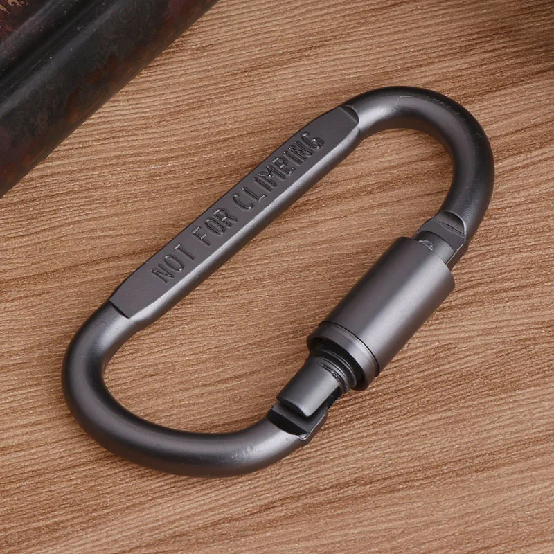 D-образный карабин для кемпинга, алюминиевый сплав, фиксирующий крючок, кольцо для ключей, инструменты для альпинизма