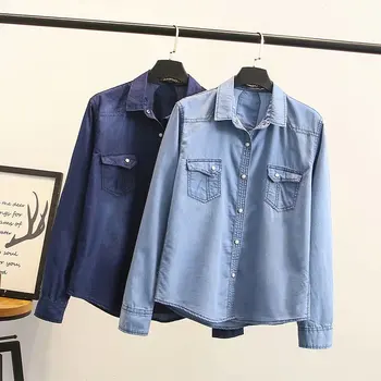 

2019 Spring New Summer Women Long Shirt Oversize Big Plus Size Full Sleeve Ladies Long Sleeve Shirts