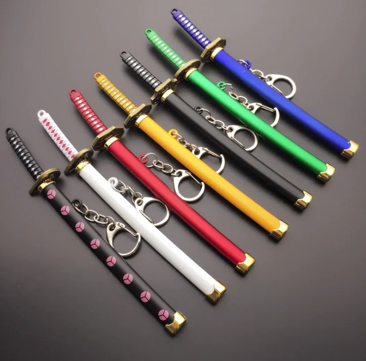 Naruto Samurai Sword Game Model Keyring Unisex Key Chain with Scabbard