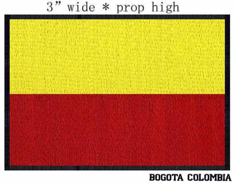 Embroidery patch of Bogota,Colombia Flag 3