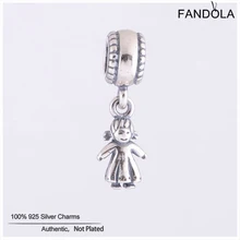 Аутентичные бусины из стерлингового серебра 925 Lovely Girl очаровательные бусины-Подвески подходят к оригиналу кулоны браслеты сделай сам для изготовления ювелирных украшений