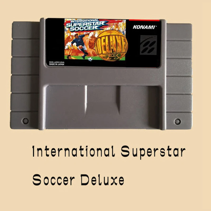 International Superstar Soccer-Deluxe 46 Pin 16 Bit Grey Game Card For USA NTSC Player | Электроника