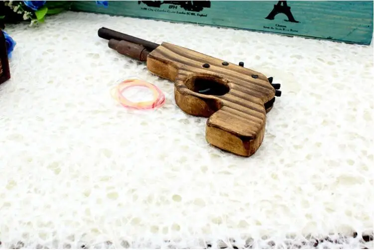 Hot Sale Toy Guns Wooden Toy Rubber Band Bullet Guns Weapon Pistol Pistola de Brinquedo Slugterra Toys Pistola Juguete