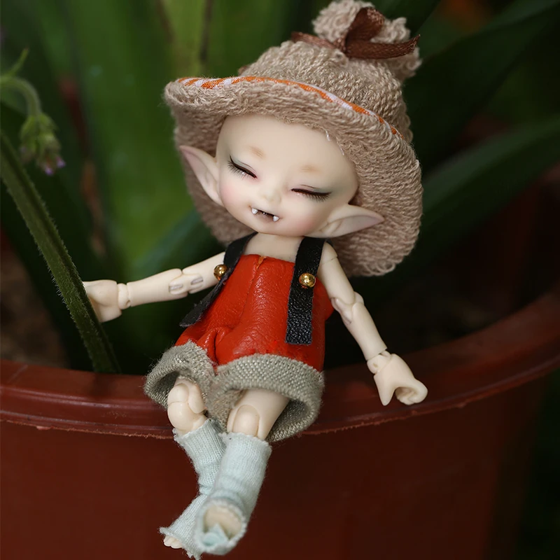 Fairyland Realpuki AkiA 1/13 BJD кукла розовая улыбка эльфы игрушки для детей подарок для мальчиков девочек день рождения