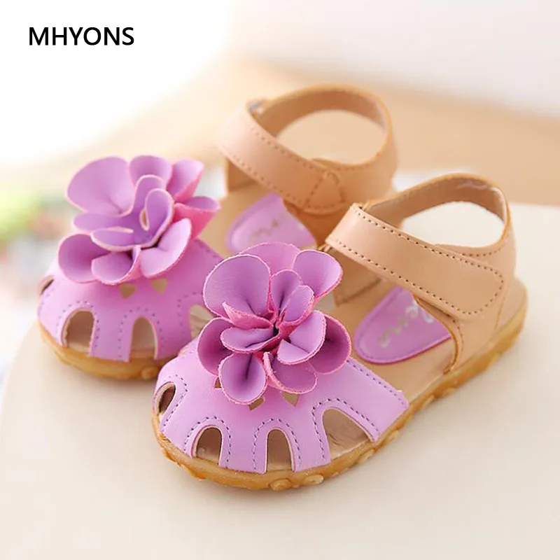 2019 Fashion Sandals For Kids Girls Princess Sandals Beautiful Flower Shoes Children Soft Flat