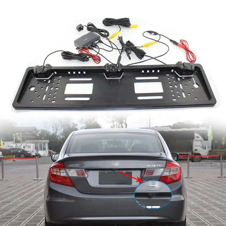 

Radar Camera Car 2017 New HOT Licence Plate Waterproof radar reversing camera Z906 5up