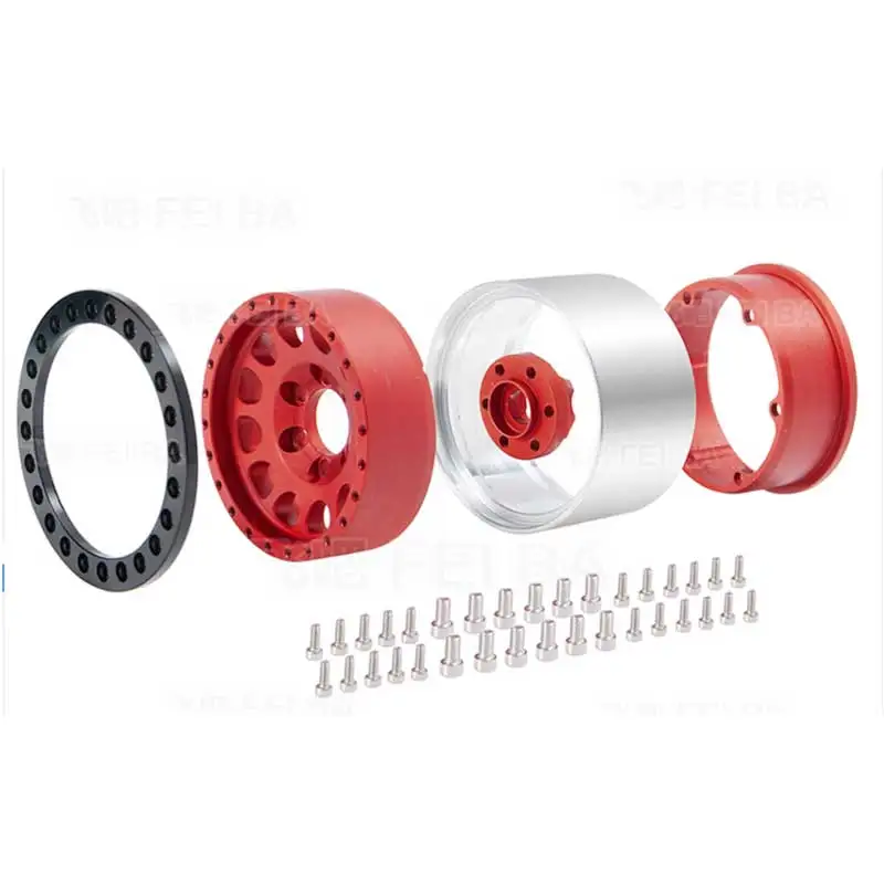 Колесные диски из алюминиевого сплава 2 с бусинами для 1/10 RC Crawler Axial SCX10 II 90046 TRX4 D90