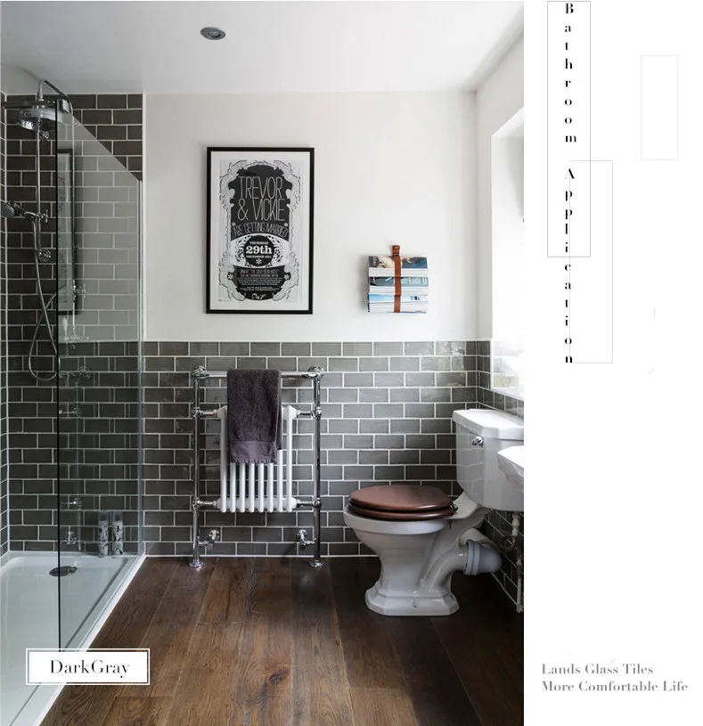Dark Gray Subway Tile Tyres2c Por Dark Gray Subway Gl Tiles Home Hotel Wall
