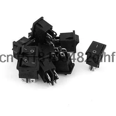 

10 Pcs AC 250V 8A AC 125V 10A 4 Pin ON/OFF DPST Snap in Boat Rocker Switch