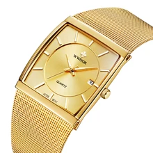 Marca de lujo de oro hombres ocio WWOOR reloj hombres fecha reloj hombre de acero inoxidable relojes Relogio Masculino