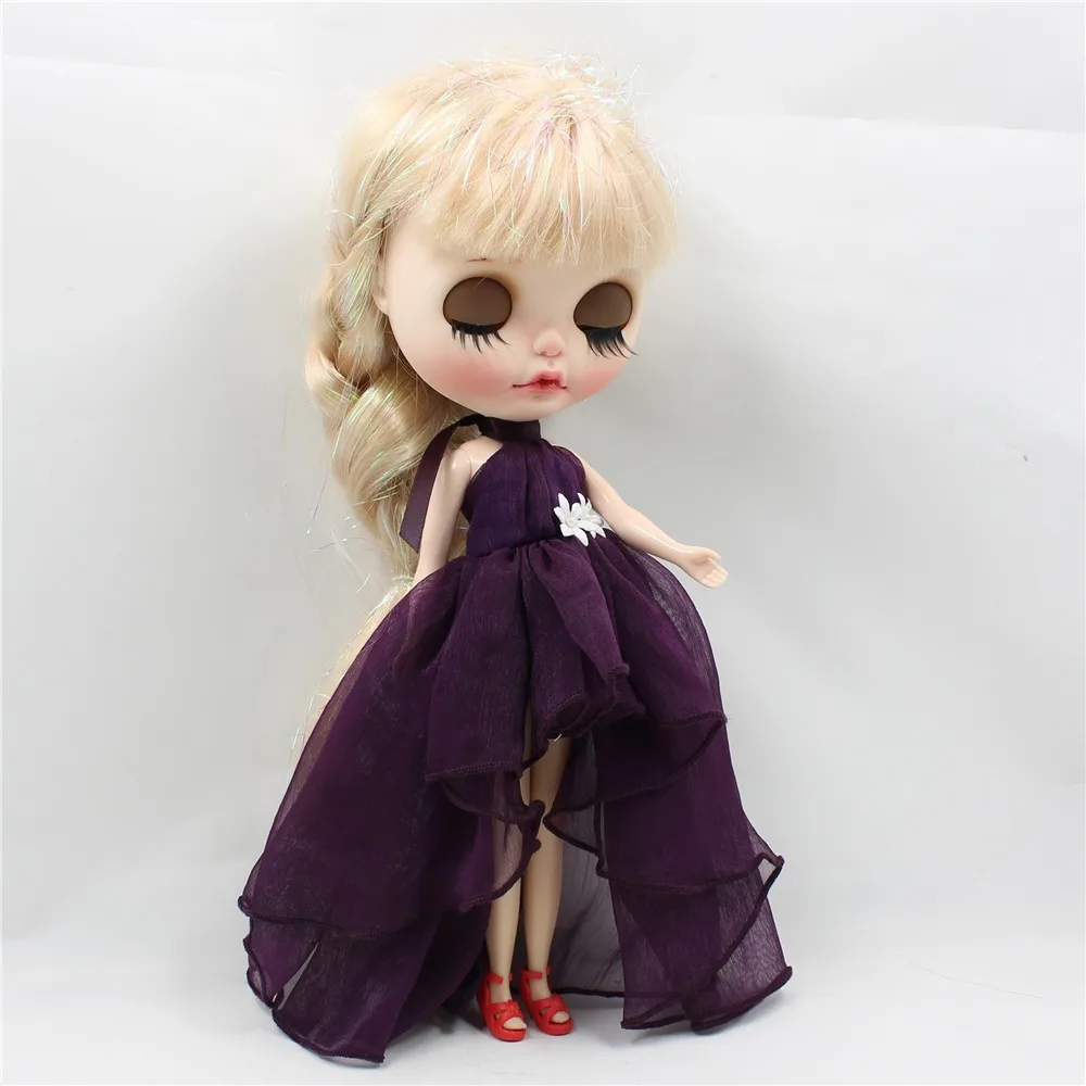 Neo Blythe Doll Chiffon Dress with Flower 14