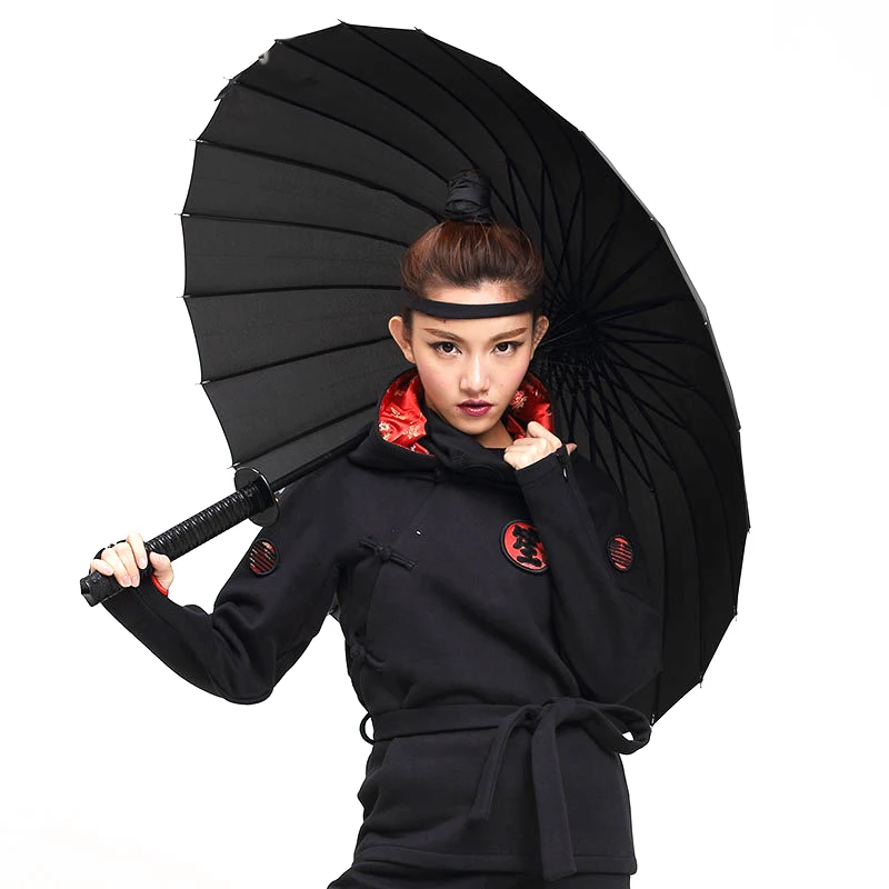 

Creative Long Handle Samurai Sword Umbrella Japanese Ninja-like Large Windproof Sun Rain Straight Umbrella Auto Open For Man