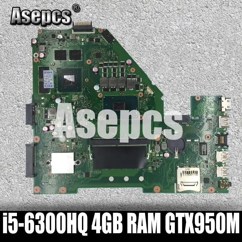 X550VX MB. _ 4G/I5-6300HQ/AS материнская плата REV 2 0 для For Asus FX50V K550VX X550VQ Тест ОК обмен! |