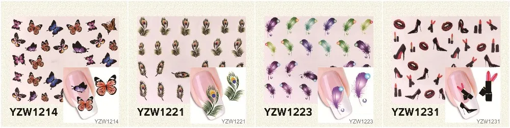 YWK 1 лист Горячие золотые стикеры 3D на ногти Nail Art DIY ногтей декоративные наклейки фольга обертывания Маникюр Инструменты для укладки(YZW-6015