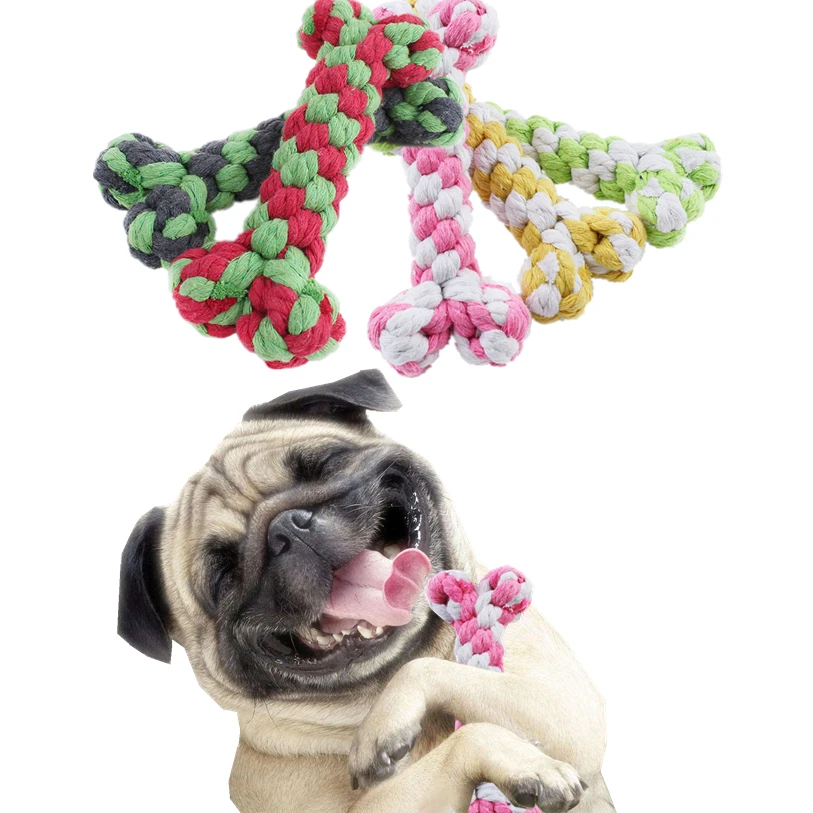 Dog Toys For Small Large Dogs 1 PC 15cm Pet Toys Cotton Rope Knot Bone