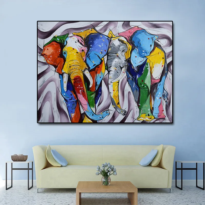 

Modern Abstract Canvas Animal Painting Dropshipping Custom Poster Canvas Prints Home Wall Decor Pictures For Living Room