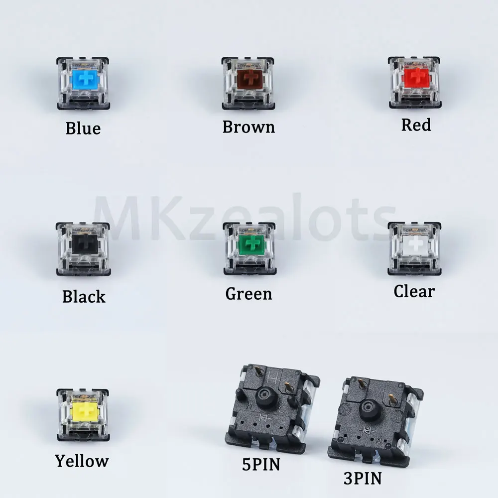 desktop computer keyboard Gateron mx switch 3 pin and 5 pin transparent case mx green brown blue switches for mechanical keyboard cherry mx compatible soft keyboard for pc