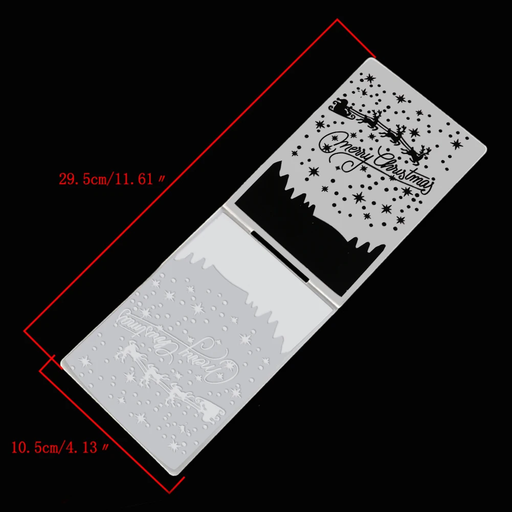 1 шт тиснение папка Счастливого Рождества пластик для открытки, Скрапбукинг DIY альбом бумажная карточка-трафарет шаблон Рождественский Декор