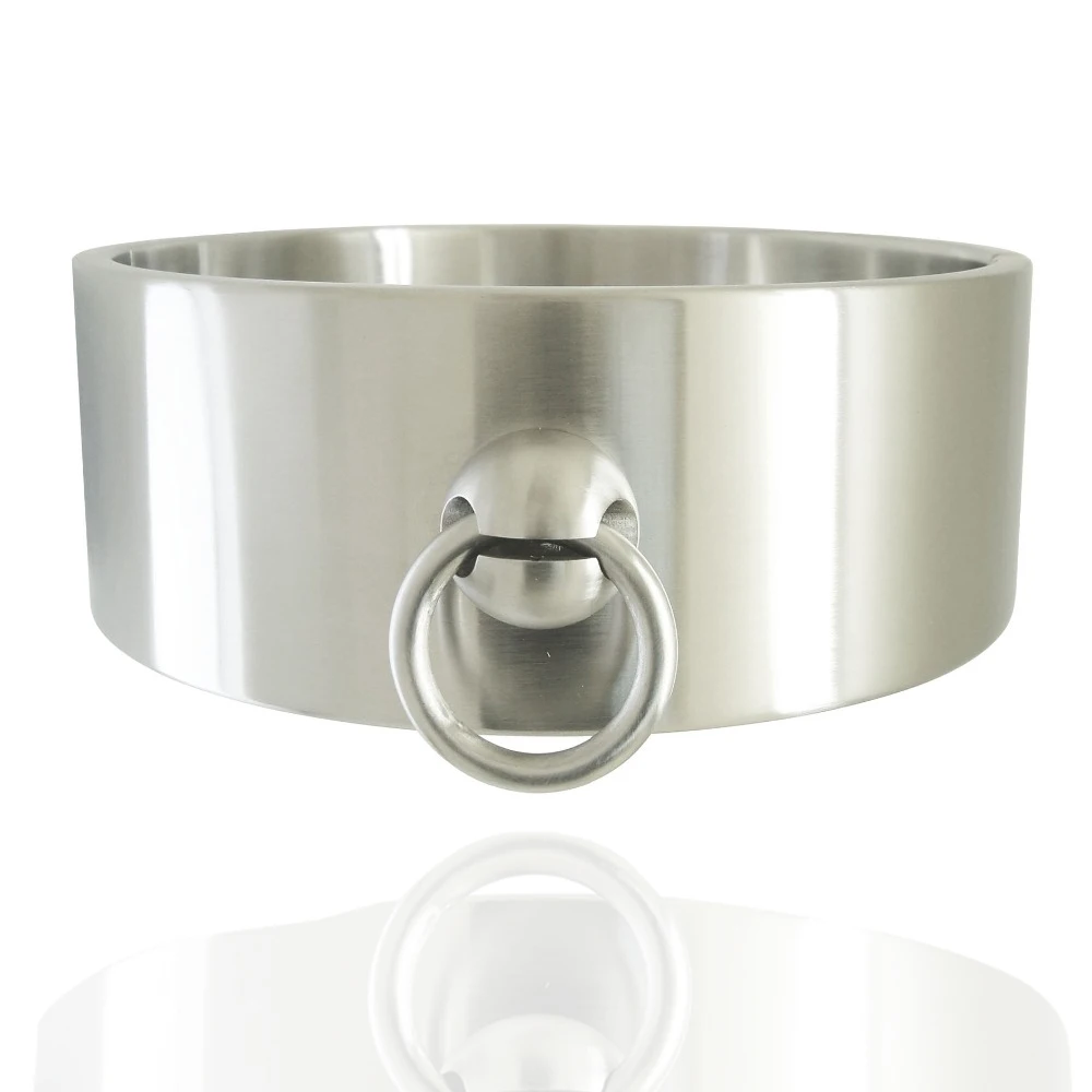 

ACECHANNEL High quality heavy duty stainless steel locking slave collar fetish choker desire necklace choker initial necklace