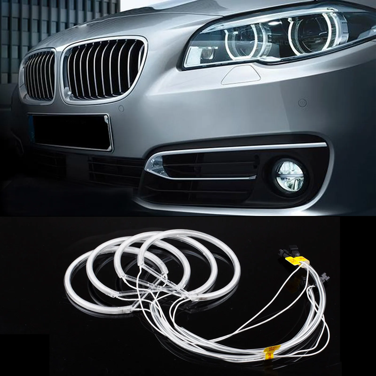 

4pcs 131mm CCFL Car Angel Eagle Eyes Light Tube Headlight White Headlamp for BMW E36 3 E38 7 E39 5 E46