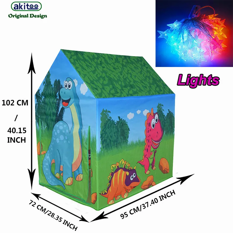 Akitoo детский сад детей палатки крытый и открытый детские игры дом Динозавр зеленый домик игрушки Пикник палатка подарок