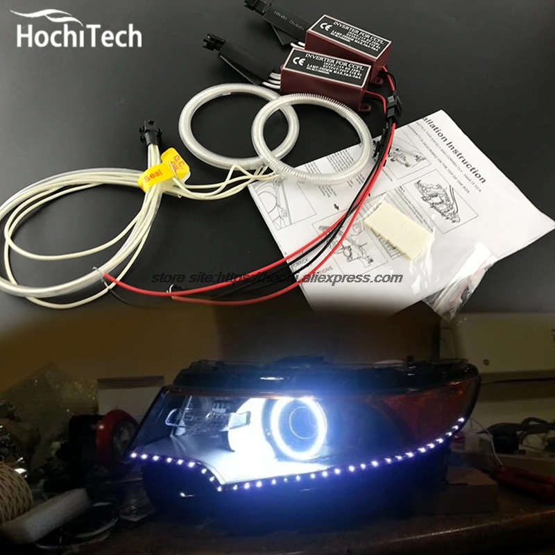 

HochiTech WHITE 6000K CCFL Headlight Halo Angel Demon Eyes Kit angel eyes light for Ford Edge 2011 2012