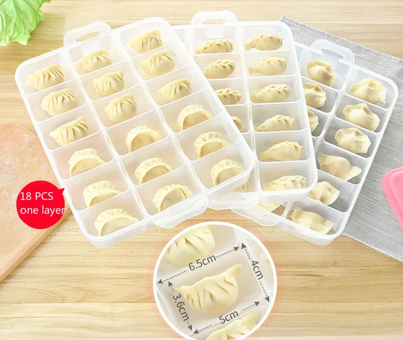 3 Layer/Set Refrigerator Food Dumplings Eggs Airtight Storage Box Container Kitchen Organizer Gadgets Accessories