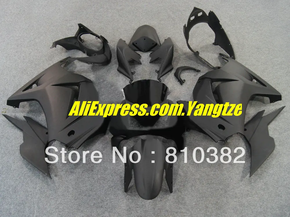 Полный теплый матовый черный обтекатель комплект для KAWASAKI Ninja ZX250R 2008 2012 ZX 250R EX250 08 09, 10, 11, 12, материалы для инжекционного литья комплект