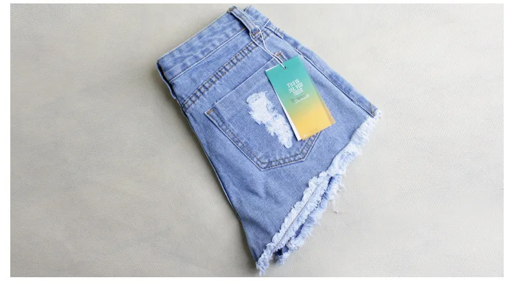 2019 женские Знаменитости Стиль Высокая талия Ripped True Denim короткие женские шорты для женщин Проблемные Джинсы