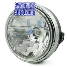 Мотоцикл мото ремонт круглый хромированный лампы головного света для Honda CB400 CB500 CB1300 VTR250 CB250 VTEC400