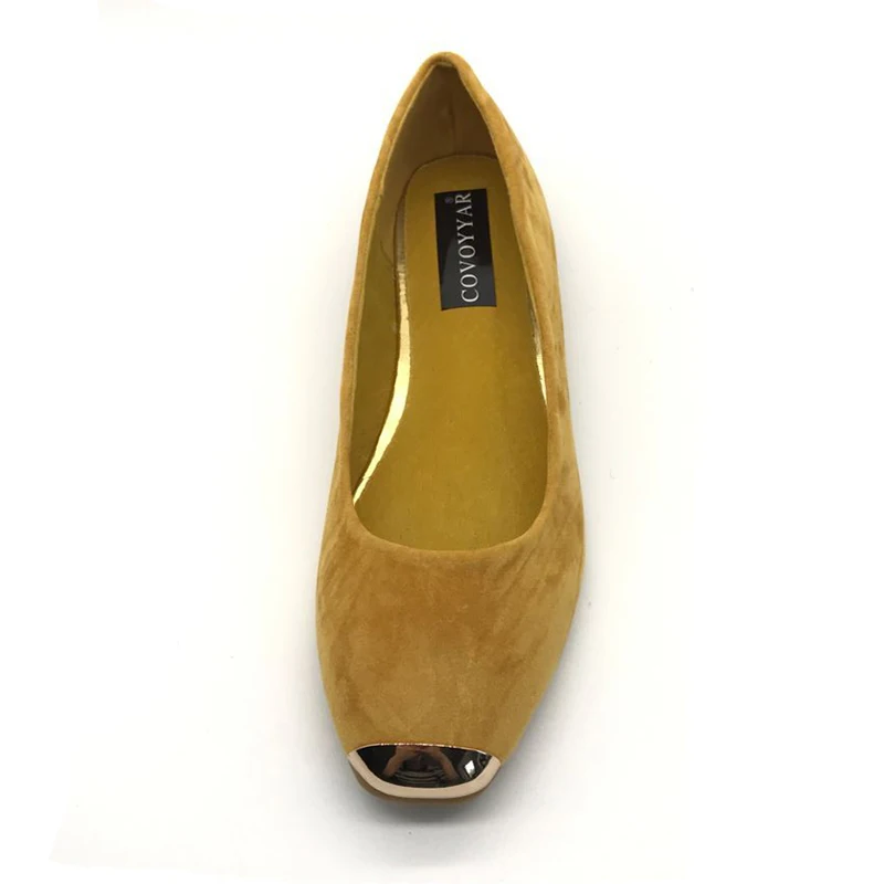 Tailles Mocassins Grandes Femme Wfs669 Flock jaune 34 Casual Automne bleu Métal 43 Slip Noir Printemps Plat Bout Carré Chaussures Covoyyar Sur 2019 Mode qv6xHwXZWa