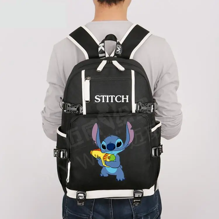 Anime Cute Fashion Cartoon Lilo& Stitch Backpack Men's And Junior High School Student Canva stravel Bag Teenage Girl Backpacks