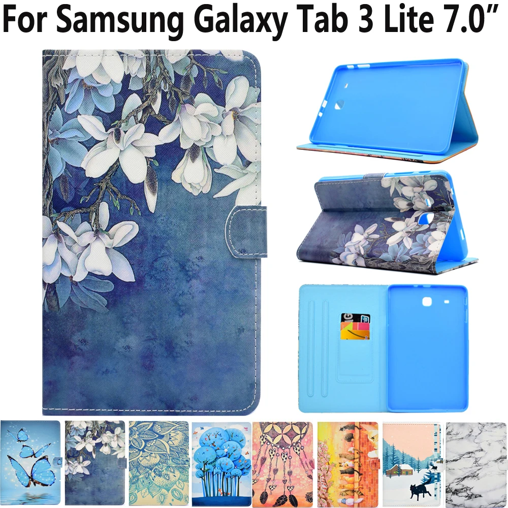 Модный цветочный чехол для Samsung Galaxy Tab 3 Lite 7 0 SM-T110 SM-T113 флип-чехол T110 T113 T116 T111 |