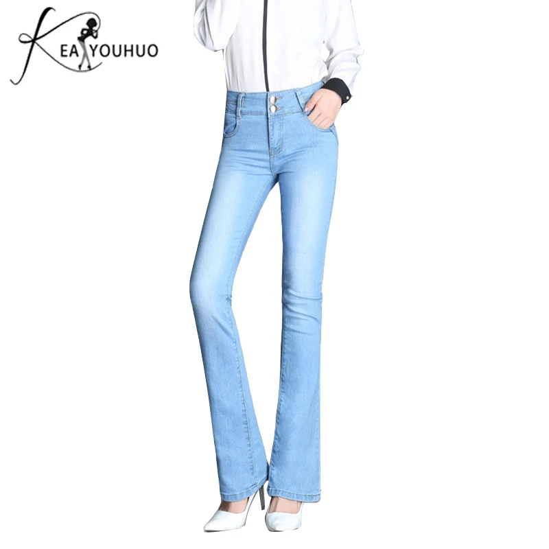 2018 г. новые зимние отбеленные тонкий карандаш расклешенные джинсы Высокая Талия джинсовые женские джинсы для Для женщин обтягивающие