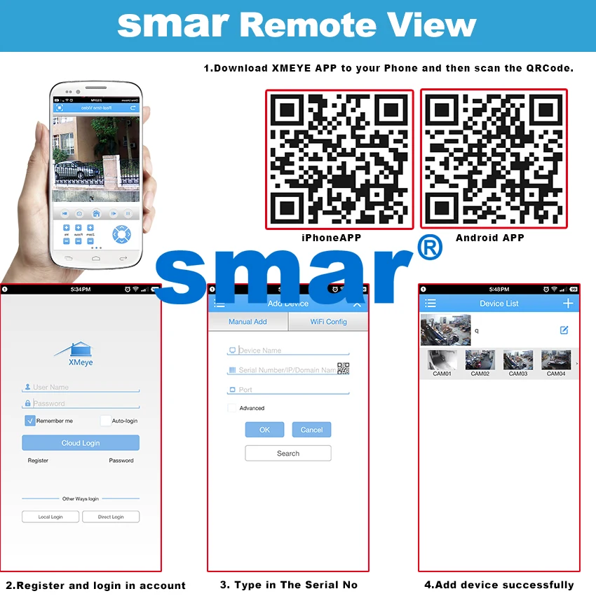  Smar Onvif Full HD H.265 20FPS 1080P Macchina Fotografica del IP H.264 720P di Sicurezza Della Cupo