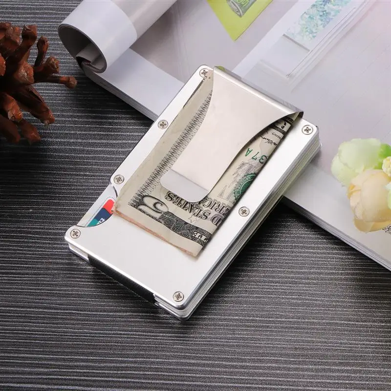 Мини бумажник на кнопке магнитный зажим Ультратонкий карманный зажим Чехол для кредитных карт мини кошелек мужской высококачественный