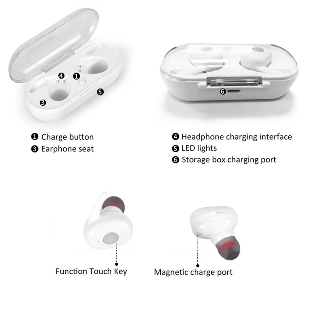 TWS L11 Mini Dual V5.0 беспроводные наушники Bluetooth 3D стерео звуковые с двойным микрофоном и
