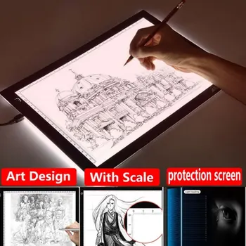 

A4 Ultra-thin Mini Digital Drawing Tablet Graphic Tablets LED Light Box Three-level Dimming Tracing Copy Board with Pencil