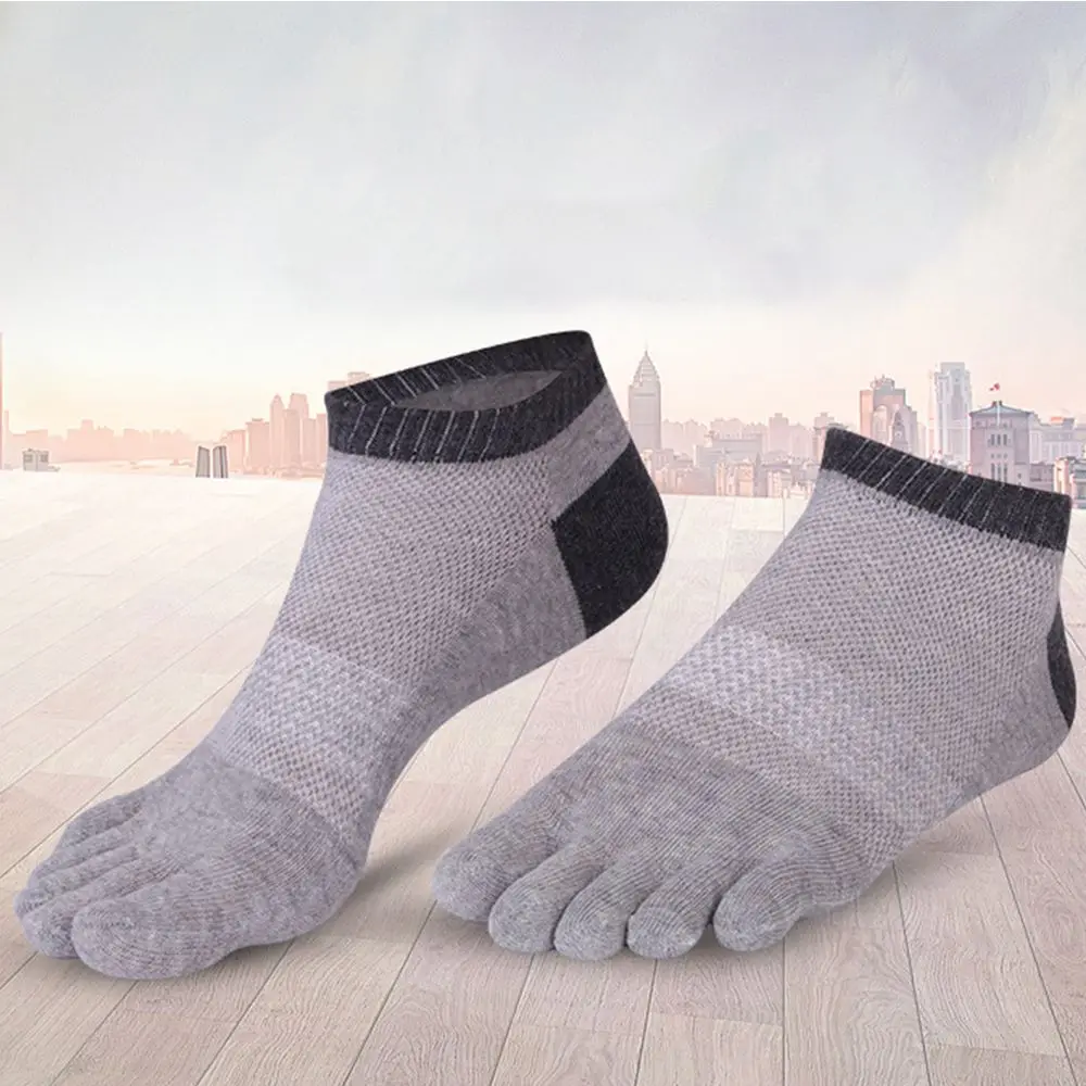 1 пара, мужские носки с пятью пальцами, дышащие спортивные носки с носком, короткие носки до лодыжки, летние противоскользящие, невидимые, унисекс, женские, хлопковые, сетчатые, Harajuku