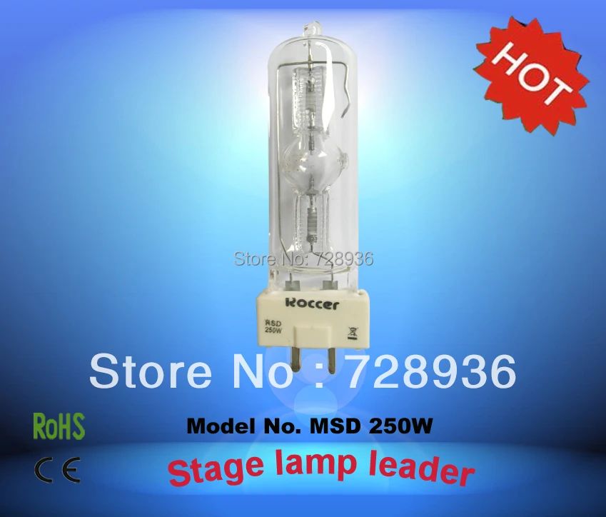 ROCCER MSD250W GY9.5 Metal Halide Lamp 250w Stage Light 250 lamp msd 6000k | Освещение