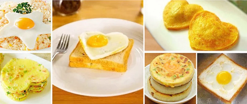 4 шт./компл. нержавеющая сталь, милая Shaped Fried Egg формы для блинов кольца пресс-форма для кухни