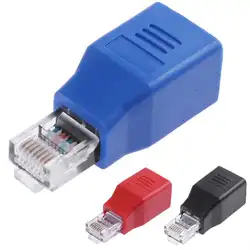 RJ45 CAT5 CAT5E сети Ethernet разъём кабельный переходник конвертер