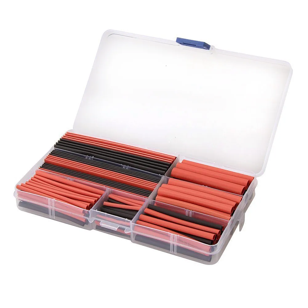 New 150Pcs Assorted Heat Shrink Tube 2 Colors 8 Sizes Tubing Wrap Sleeve Wire Cable Kit Set Combo