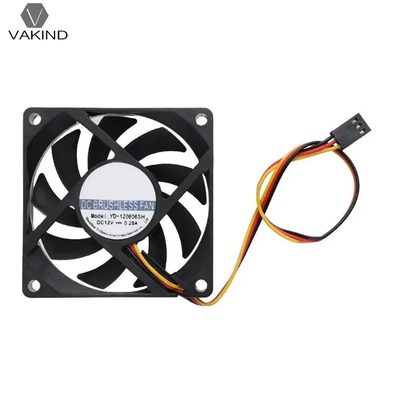 

YD-120806SH Waterproof 12V 68x68x15mm Low Noise Brushless DC Cooling Fan in PC Computer Case Best Price
