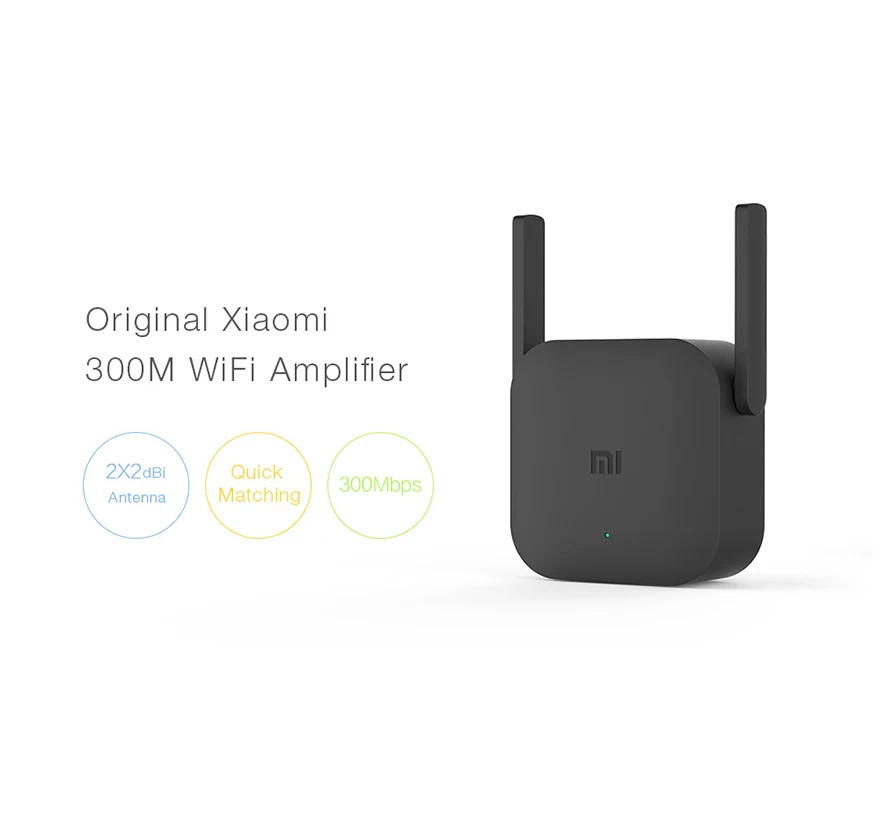 Xiao mi WiFi усилитель Pro 300 Мбит/с Amplificador Wi-Fi повторитель Wi-Fi сигнал крышка расширитель повторитель 2,4G mi беспроводной черный маршрутизатор