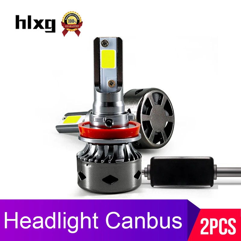HLXG Mini 12000LM Moto H11 H8 LED Canbus без ошибок Canceller Универсальный противотуманный свет авто