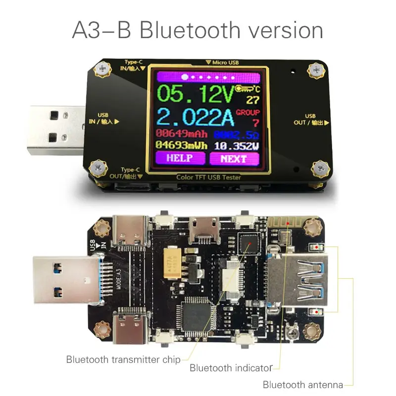 A3/A3-B USB Тестер DC Цифровой вольтметр amperimetro измеритель напряжения тока Вольт Ампер Амперметр детектор power bank индикатор зарядного устройства